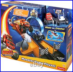 Blaze the Monster Machines Car Toy Race Track Set Dome Playset Loop 2 Launchers