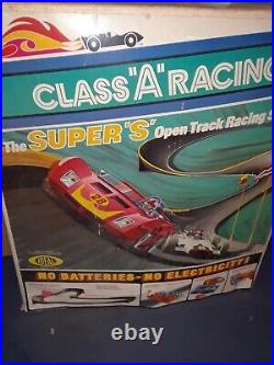 Boxed Class A Super S Open Track Racing System Slotless Car Set Ideal Vintage