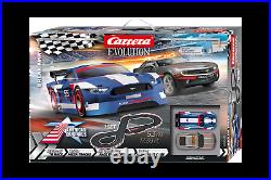 Carrera 25236 Break away Ford Mustang GTY vs Chevrolet Camaro 1/32 Slot Car Set 