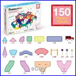 Building Block Magnetic Tiles 150 Piece Race Car Track Set PTR150 PicassoTiles
