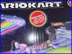 CHRISTMAS 2022! NEW SEALED Mattel HOT WHEELS Mario Kart Rainbow Road Track Set