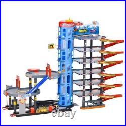 Car Parking Garage Toy with Race Tracks, Car Ramp Set