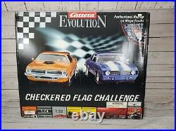 Carrera Evolution Checkered Flag Challenge Slot Car Race Track Set Complete