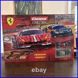 Carrera Evolution Ferrari Trophy Power Racing Electric Slot Car Track Set New