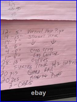 Champion speedway 600 race track set with 3 cars and extra tracks