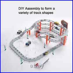 Children Plastic Track Car Toy Set Multi-layer Railcar Assembly Interactive Game