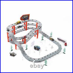 Children Plastic Track Car Toy Set Multi-layer Railcar Assembly Interactive Game