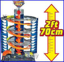 City Mega Garage Playset with Corkscrew Elevator & Storage for 60+ Cars, Includ