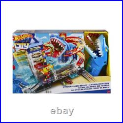 City Toy Car Track Set, Attacking Shark Escape Playset with 164 Scale Vehicl City Toy Car Track Set, Attacking Shark Escape Playset with 164 Scale Vehicl