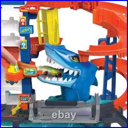 City Toy Car Track Set, Attacking Shark Escape Playset with 164 Scale Vehicl City Toy Car Track Set, Attacking Shark Escape Playset with 164 Scale Vehicl