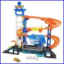 City Toy Car Track Set, Attacking Shark Escape Playset with 164 Scale Vehicl City Toy Car Track Set, Attacking Shark Escape Playset with 164 Scale Vehicl