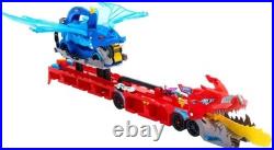 City Toy Car Track Set, Ultimate Dual Dragon Transporter & 2 Die-Cast Cars, L