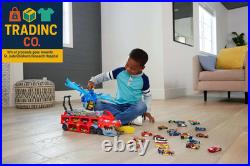 City Toy Car Track Set, Ultimate Dual Dragon Transporter & 2 Die-Cast Cars, Larg