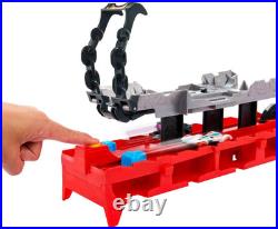 City Toy Car Track Set, Ultimate Dual Dragon Transporter & 2 Die-Cast Cars, Larg