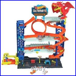 City Toy Car Track Set Ultimate Garage with 2 Die-Cast Toy Cars & Car-Eating