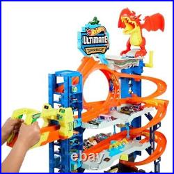 City Toy Car Track Set Ultimate Garage with 2 Die-Cast Toy Cars & Car-Eating