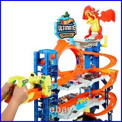 City Toy Car Track Set Ultimate Garage with 2 Die-Cast Toy Cars & Car-Eating