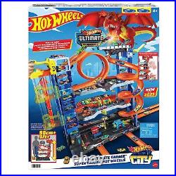 City Toy Car Track Set Ultimate Garage with 2 Die-Cast Toy Cars & Car-Eating