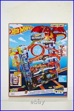 City Toy Car Track Set Ultimate Garage with 2 Die-Cast Toy Cars & Car-Eating