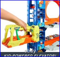City Toy Car Track Set Ultimate Garage with 2 Die-Cast Toy Cars & Car-Eating Dra