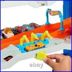 City Toy Car Track Set Ultimate Garage with 2 Die-Cast Toy Cars & Car-Eating Dra