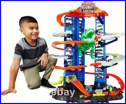 City Toy Car Track Set, Ultimate Garage with T-Rex Dinosaur, Store 100+ 164