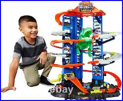 City Toy Car Track Set, Ultimate Garage with T-Rex Dinosaur, Store 100+ 164