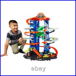 City Toy Car Track Set, Ultimate Garage with T-Rex Dinosaur, Store 100+ 164 City Toy Car Track Set, Ultimate Garage with T-Rex Dinosaur, Store 100+ 164