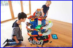 City Toy Car Track Set, Ultimate Garage with T-Rex Dinosaur, Store 100+ 164