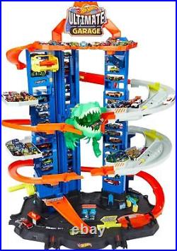 City Toy Car Track Set, Ultimate Garage with T-Rex Dinosaur, Store 100+ 164