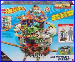 City Toy Car Track Set, Ultimate Garage with T-Rex Dinosaur, Store 100+ 164