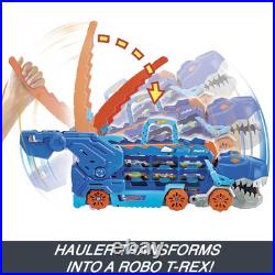 City Toy Car Track Set, Ultimate T-Rex Transporter, Dinosaur Hauler for 20+ V