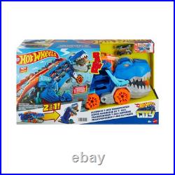 City Toy Car Track Set, Ultimate T-Rex Transporter, Dinosaur Hauler for 20+ V