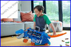 City Toy Car Track Set, Ultimate T-Rex Transporter, Dinosaur Hauler for 20+ Vehi