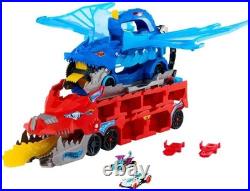 City Toy Car Track Set with Dual Dragon Transporter