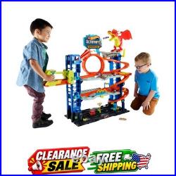 City Ultimate Garage Track Set with 2 Die-Cast Toy Cars & Car-Eating Dragon
