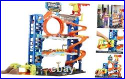 City Ultimate Track Set with 2 Die-Cast Toy Cars & Dragon Garage
