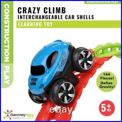 - Crazy Climb Track Car Track Set with LED Light-Up Race Car Interchangea