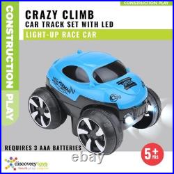 - Crazy Climb Track Car Track Set with LED Light-Up Race Car Interchangea