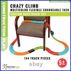 - Crazy Climb Track Car Track Set with LED Light-Up Race Car Interchangea