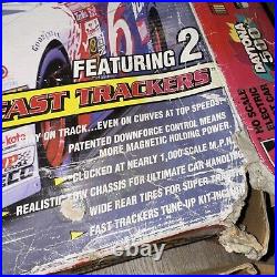 Daytona 500 SPEEDWAY Life Like Racing HO Set 23' Race Track 2 Fast Tracker Cars