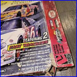 Daytona 500 SPEEDWAY Life Like Racing HO Set 23' Race Track 2 Fast Tracker Cars