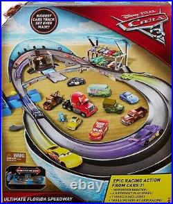 Disney Cars 3 Ultimate Florida Speedway Race Track Set Toy Lightning Mcqueen Car
