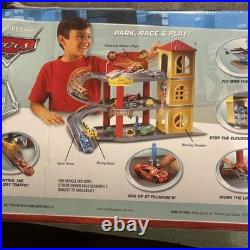 Disney Cars PISTON CUP GARAGE Playset Track Set Slight Damage