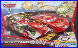 Disney PIXAR Cars 2 London City Raceway Mattel Hot Wheels TYCO Slot Car Race Set