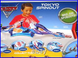 Disney Pixar Cars 2 Tokyo Spinout Lightning McQueen 2010 Race Track Set Mattel