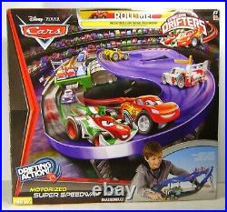 Disney Pixar Cars MICRO DRIFTERS MOTORIZED SUPER SPEEDWAY Track Set NISB RARE I