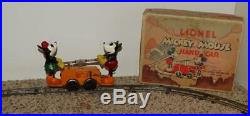 Disney1934lionel Mickey Mouse Hand Car(ex)-orange Vs. Boxed Set+track+serviced