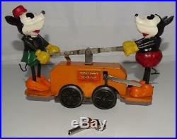 Disney1934lionel Mickey Mouse Hand Car(ex)-orange Vs. Boxed Set+track+serviced