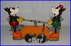 Disney1934lionel Mickey Mouse Hand Car(ex)-orange Vs. Boxed Set+track+serviced